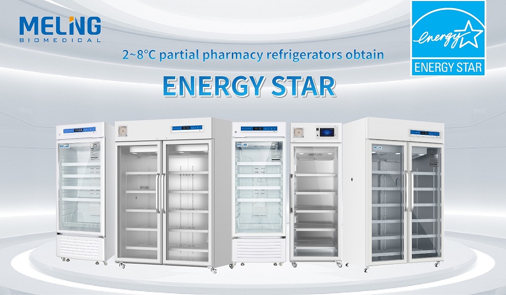 Los refrigeradores de farmacia parcial de 2~8℃de Meling Biomedical obtienen la certificación ENERGY STAR