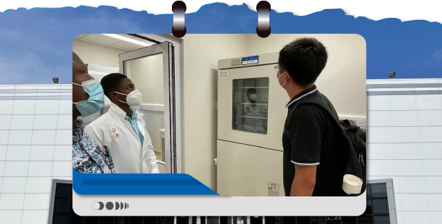梅尔·生物医学冰箱在大学工作of Ghana